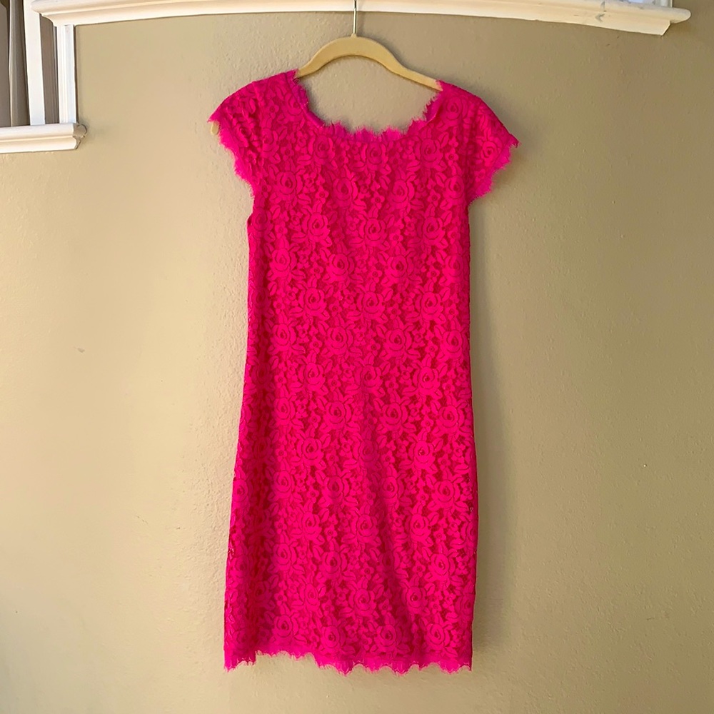 Diane von Furstenberg Pink Lace Dress